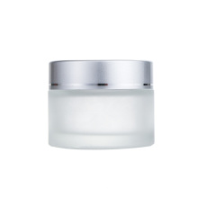Wholesale 5ml 10ml 15ml 30ml 50ml Refillable Frosted Glass Cosmetic Cream Jar Container with Silver Lids